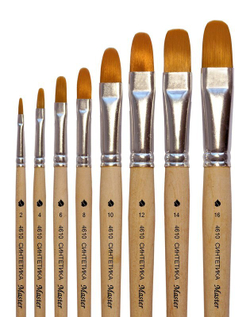 Кисть из синтетического волоса овальная №6 Арт.Авангард