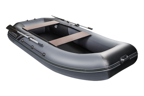 YACHTMAN-300 М (Яхтман) серый-черный (лодка ПВХ с усилением)