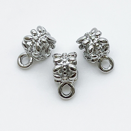 Бейл, цвет серебро (родий), размер 9*4 мм, цена за 1 шт