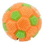 Мякиш волосатик со светом мяч 7,5 см, 4 цвета, с-30423