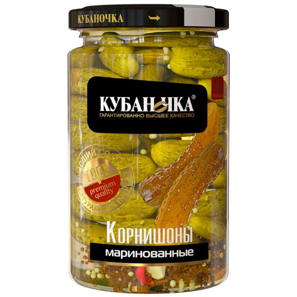 Корнишоны маринованные "Кубаночка" с\б 360гр