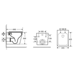 Унитаз подвесной Azario PRO 340х490х350 безободковый, в комплекте с быстросъемным сидением микролифт (PRO-002)