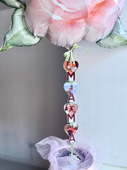 Шар Роза Акварель шляпная коробка для мамы №4133