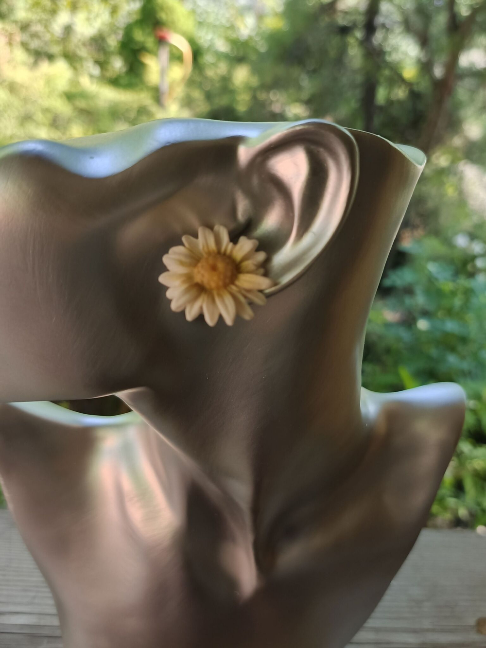 Серьги-пуссеты Ромашки