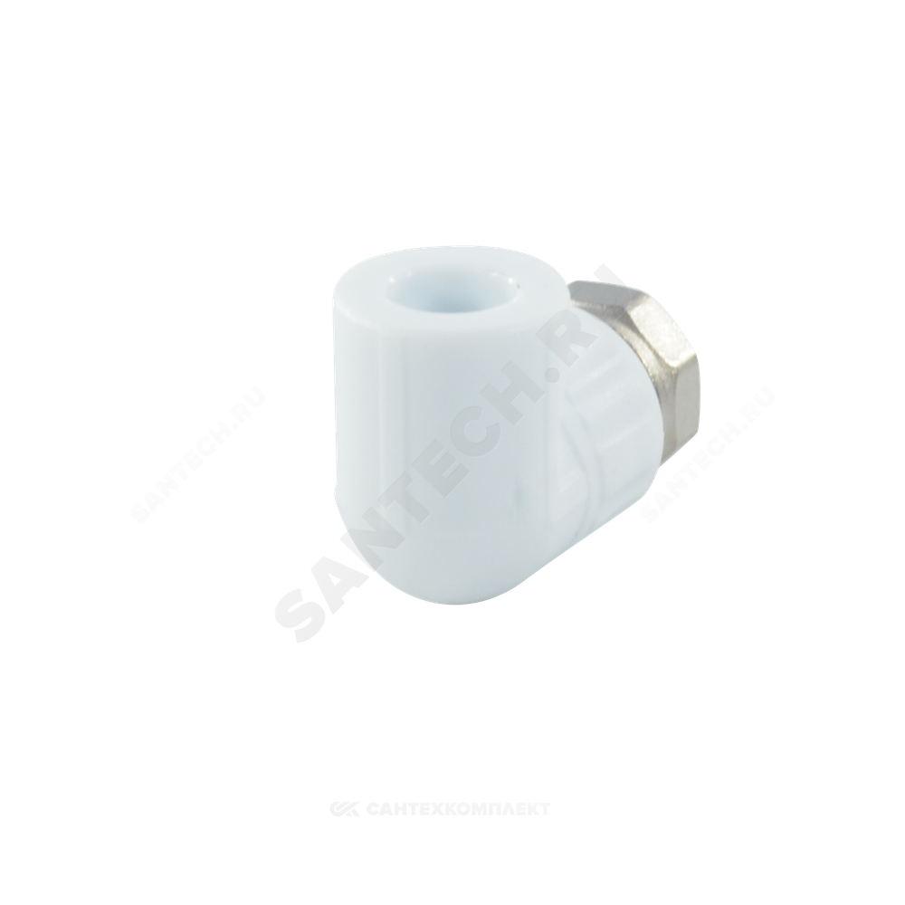Угольник PP-R комбинированный белый Дн 25х3/4" с накидной гайкой VALFEX 10138025