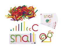 Палочки счетные Геостикс (200 дет.). Конструктор слов с карточками (23 шт.)