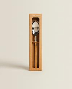 Zara Home набор столовых приборов из нержавеющей стали, цвет коричневый, 21 см · 2210/300