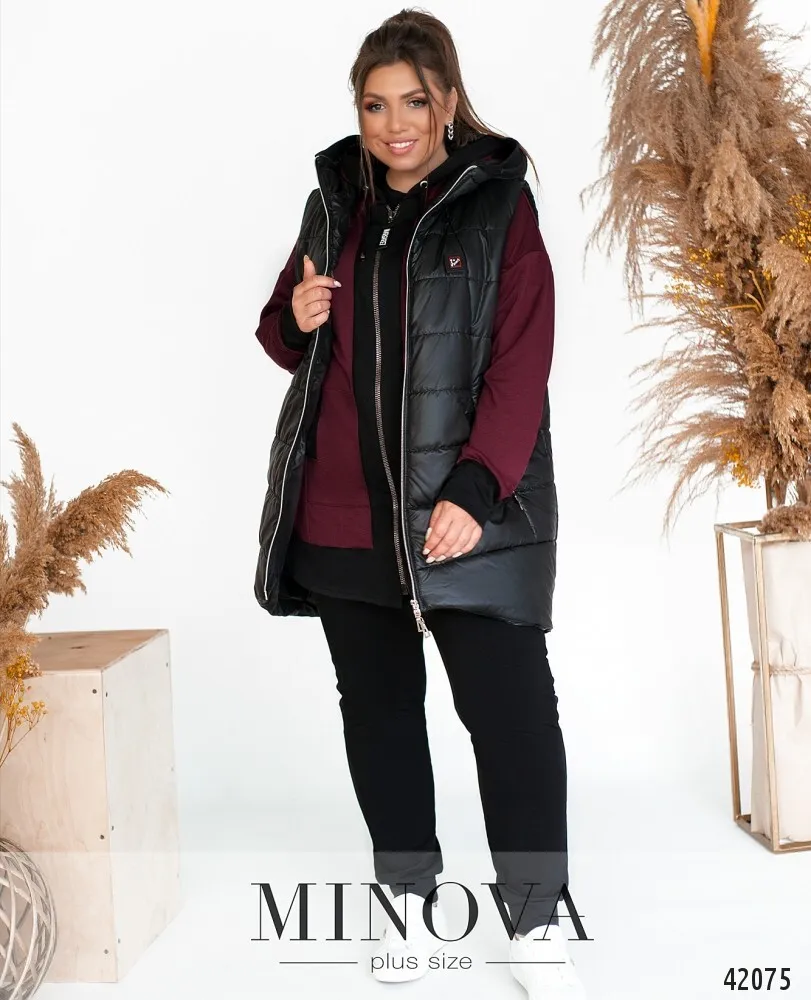 Костюм 17-229-чёрный-марсала Minova