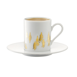 Набор чашек для кофе с блюдцами fir metallic, 100 мл, 2 шт.