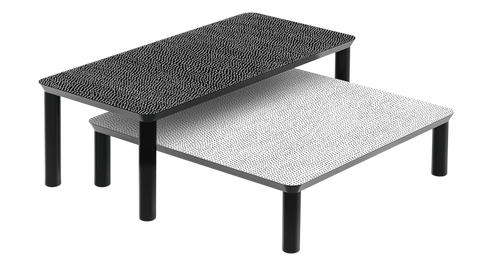 Стол Spotty ZANOTTA массив/black,white 800х400х400h