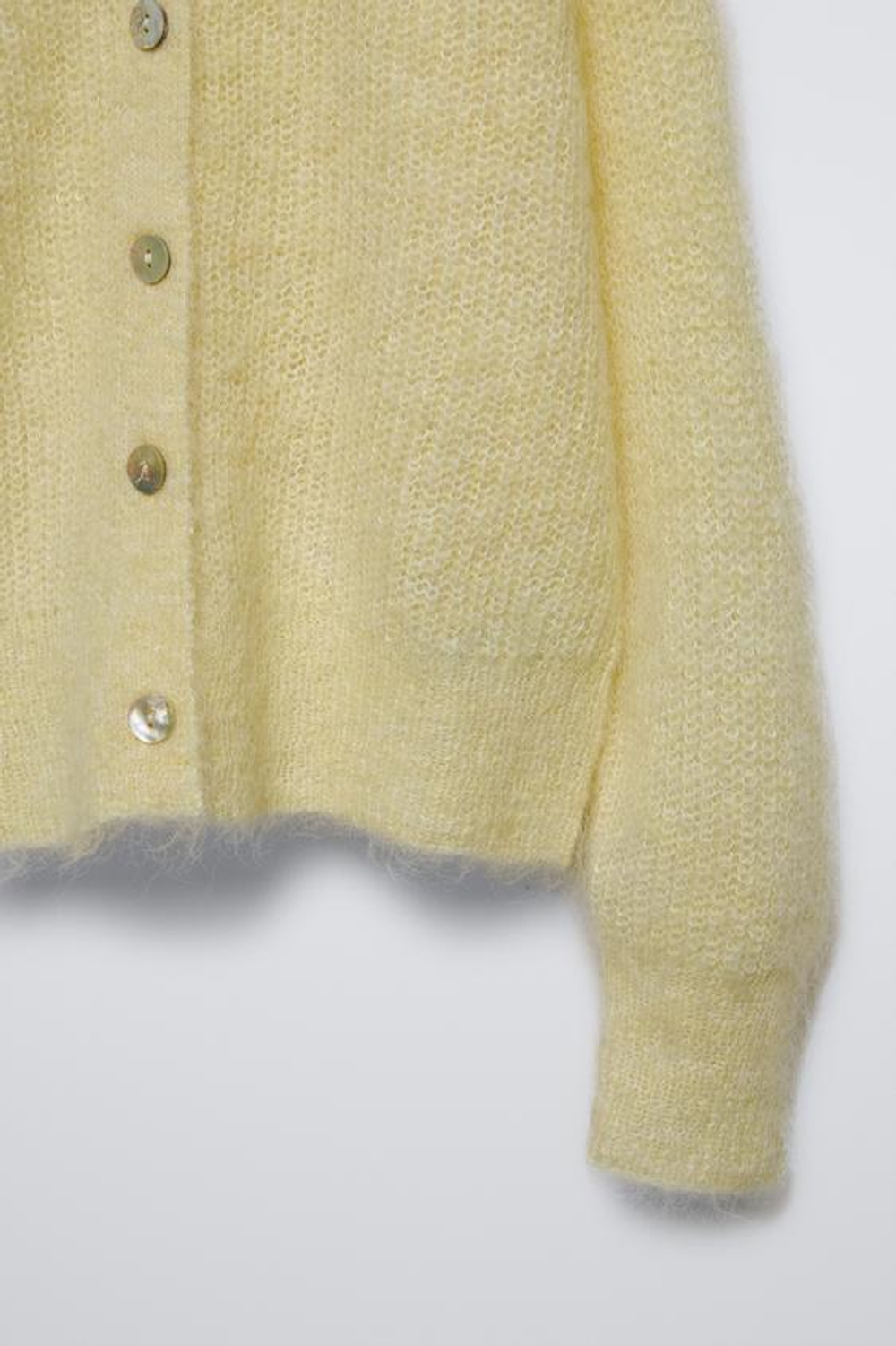 ZARA КАРДИГАН ИЗ СМЕСОВОЙ АЛЬПАКИ, ЖЕЛТЫЙ