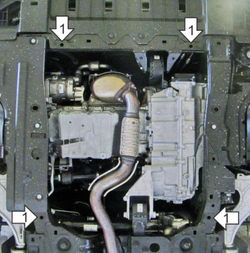 Защита двигателя для Opel Astra J; GTC; Chevrolet Orlando MOTODOR.73005