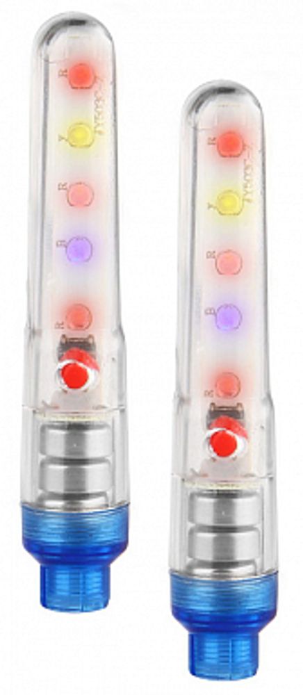Фонари декоративные на ниппель JY-503C JING YI, 5 разноцветных светодиодов, комплект 2шт