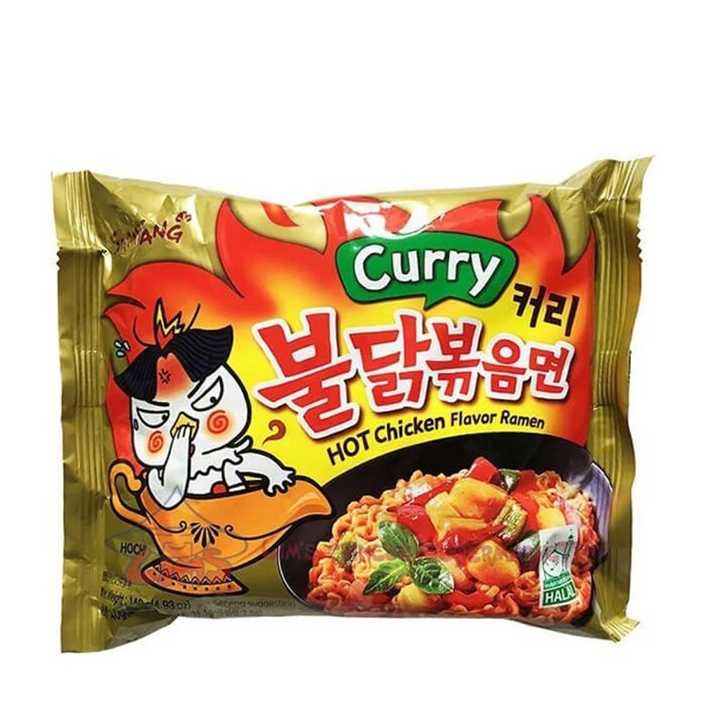 Лапша &quot;Hot Chicken Ramen flavor&quot; со вкусом острой курицы и карри 140г, Южная Корея