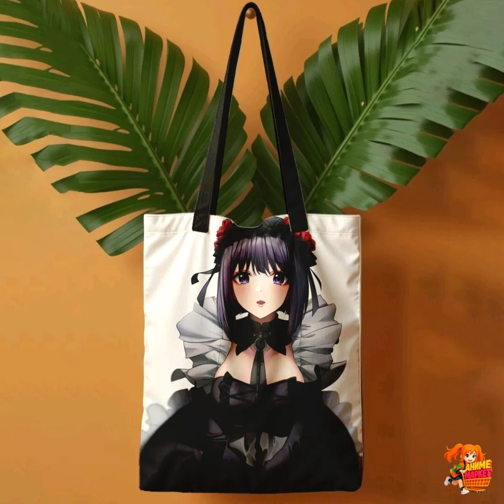 Сумка шоппер с принтом Эта фарфоровая кукла влюбилась