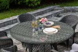 "Эспрессо–150 R" обеденная группа плетеная, цвет графит