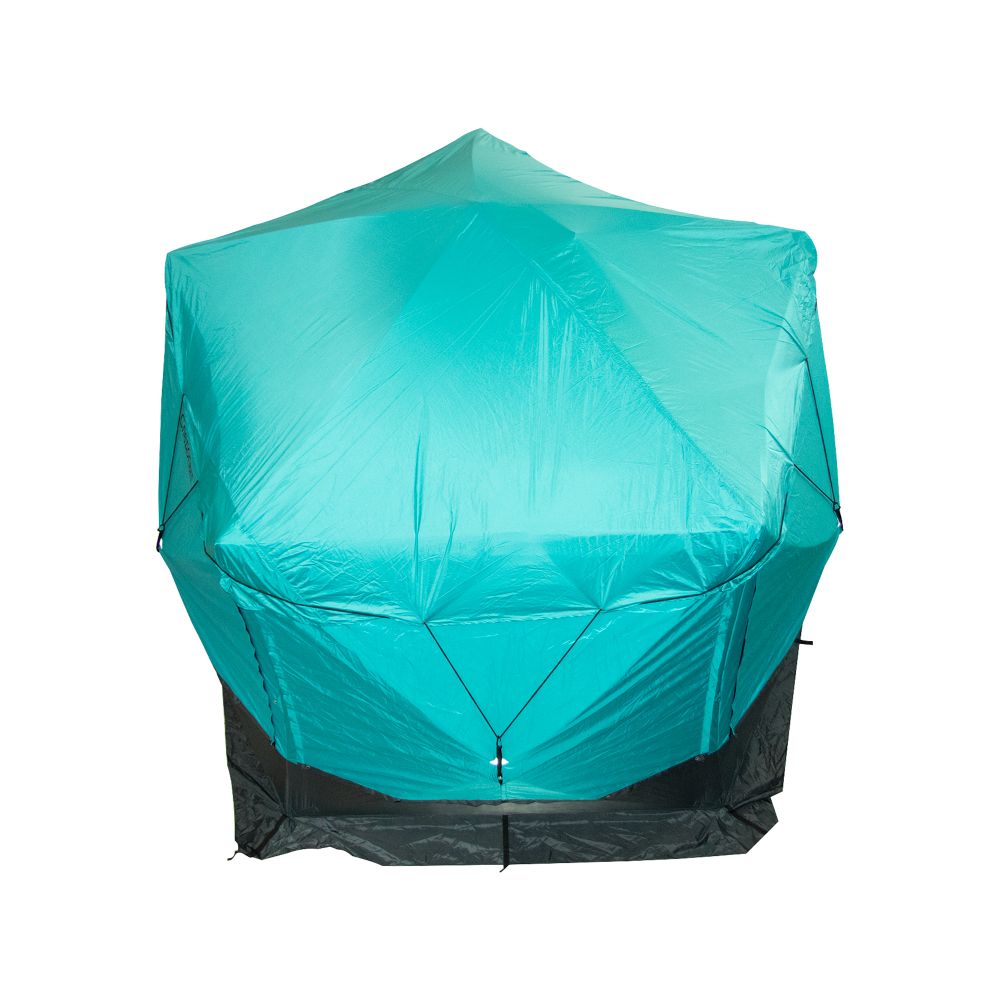 Шатер СЛЕДОПЫТ быстросборный, 5 стен, 3,4х3,25 м, h-2,30 м, S по полу 7,6 кв.м, цв. WATERFALL