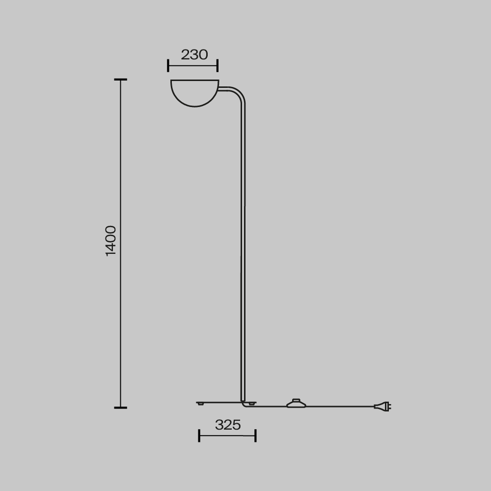Напольный светильник (торшер) Maytoni MOD126FL-01B