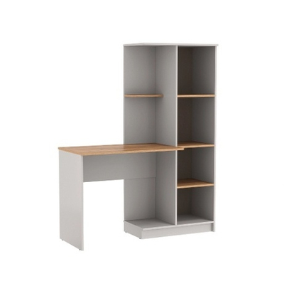 Стол письменный с полками Прайм кашемир / дуб золотой