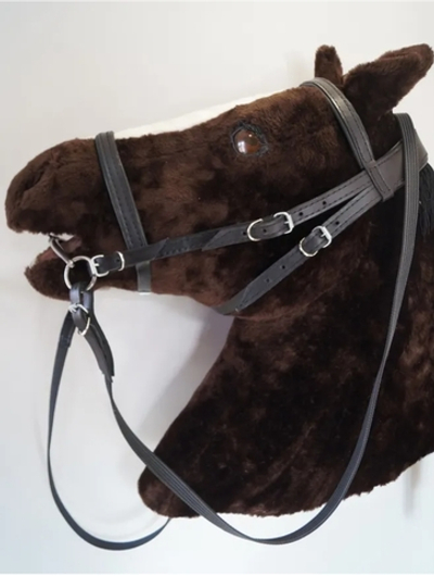 Узда кожаная (черная)