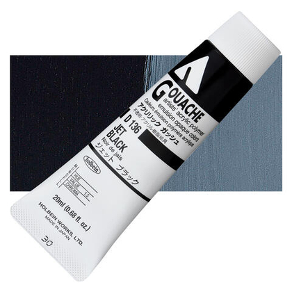 Holbein Acrylic Gouache 20 мл. 136 [А] Jet Black