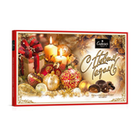 Набор конфет "АССОРТИ" КРАСНАЯ с начинками Крем-Брюле/Помадно-сливочная/Крем-шоколад 250г