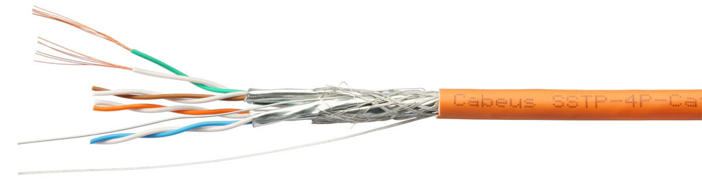 Кабель витая пара S/FTP 7 кат. 4 пары Cabeus SSTP-4P-Cat.7-PATCH-IN-LSZH