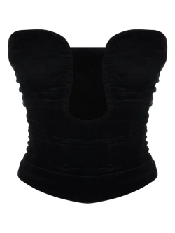 Корсет-сердце бархат, черный