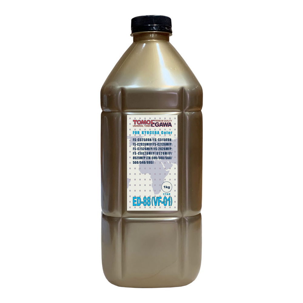 Тонер TOMOEGAWA тип ED-88 (VF-01) для KYOCERA Color Универсальный (1кг, голубой)