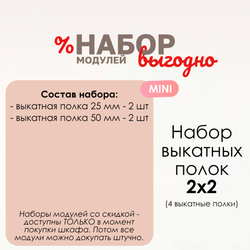 Набор выкатных полок "2х2" MINI