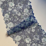 Вышивка на сетке синяя к543