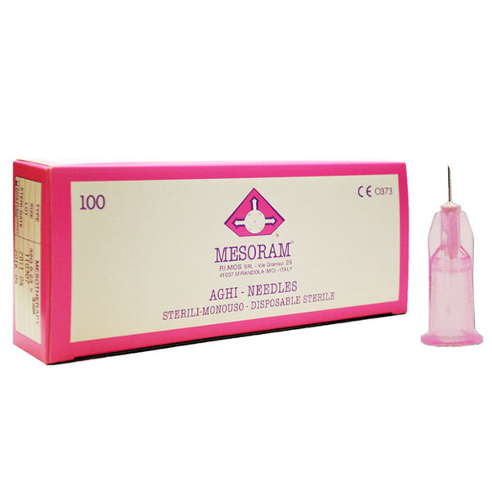 Иглы для мезотерапии Mesoram 32G 0,23х6мм  упак.100 шт Италия