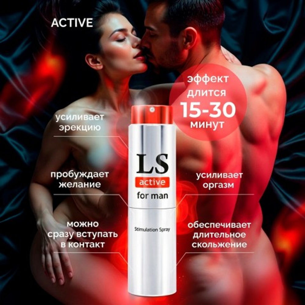 Спрей-стимулятор для мужчин "LOVESPRAY ACTIVE", 18 мл