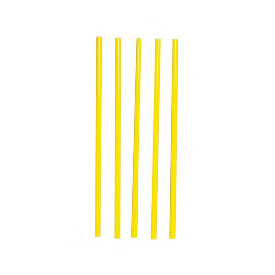 Трубочки 0,8*24 см прямые 250 шт желтые пластик P.L.