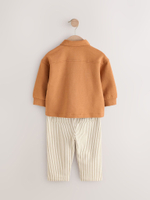 Рубашка и джоггеры в комплекте для мальчика Next E60-677, Оранжевый, Бежевый