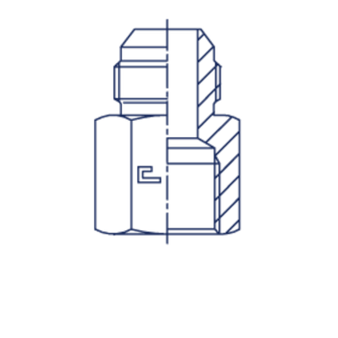 Соединение FS JIC 1.1/16" NPT1/2" CAST