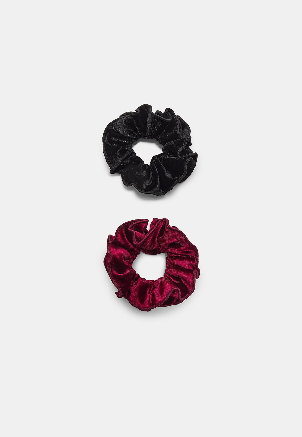 STRADIVARIUS Набор из 2 бархатных резинок для волос, фиолетовый