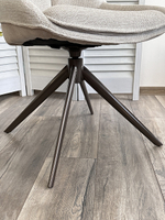 Стул М-City DISAUR Оскар (Oskar) поворотный на 360 градусов, Бежевый, ткань, Шоколадное Золото каркас