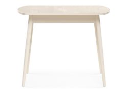 Стеклянный стол Калверт 94(126)х64х75 кремовый