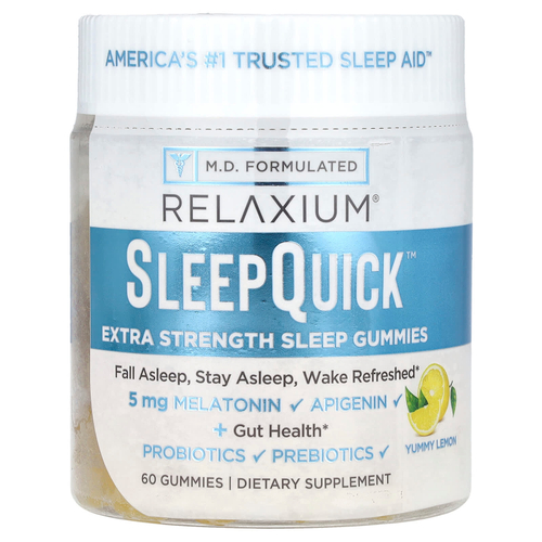 Relaxium, SleepQuick™, жевательные таблетки, со вкусом лимона, 60 жевательных таблеток