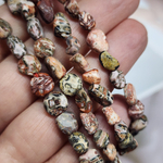 Риолит (леопардовая яшма), красочные бусины галтовка, дикие, размер 5-12мм