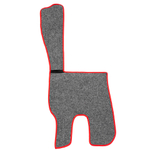 Ковры SCANIA 5 серии R (механика) (экокожа, черный, красный кант, красная вышивка)