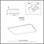 7751/145L MITRA LED SN 554 Светильник металл/PMMA/белый LED 145Вт 4500К 1103х582 IP20 BETA
