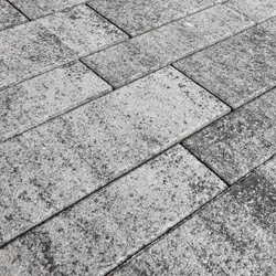 Тротуарная плитка ПАРКЕТ - Листопад гранит Антрацит, комплект из 4 видов плит
