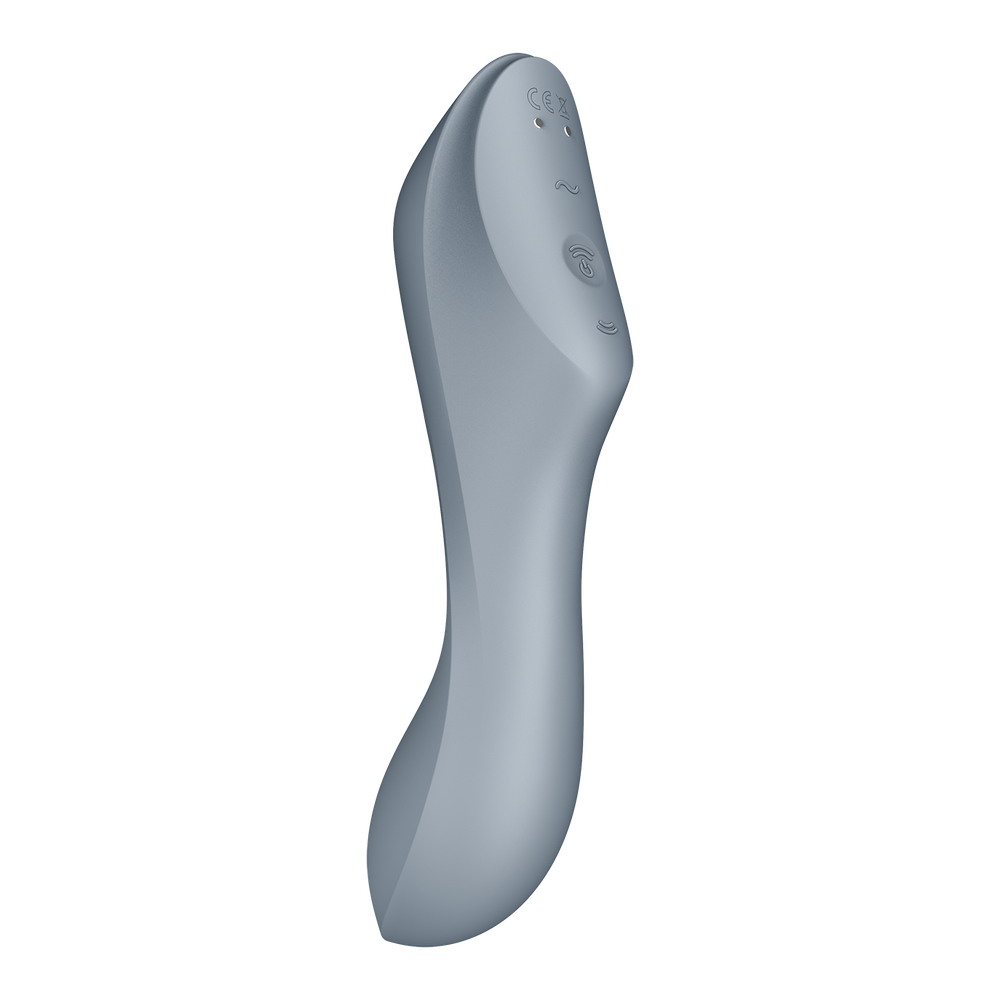Вакуумно-клиторальный вибромассажер Satisfyer Curvy Trinity 3, серый