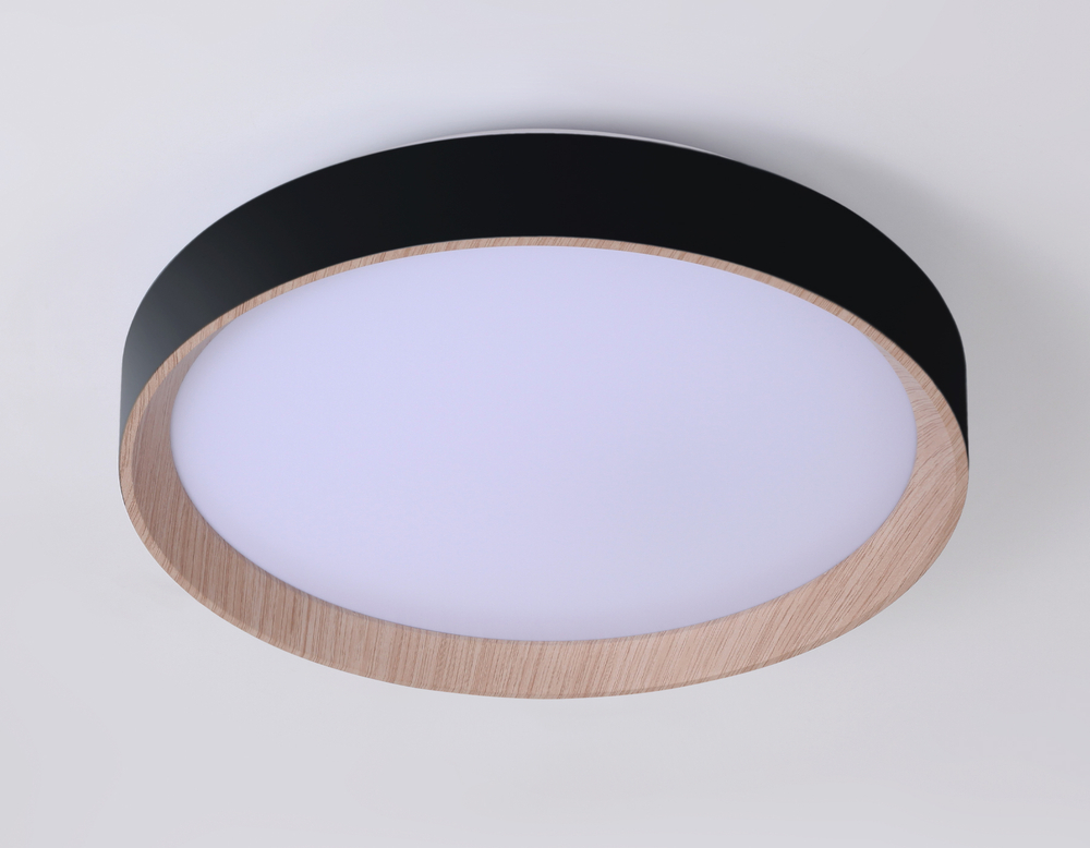 FZ1324 BK/LWD черный/светлое дерево IP20 41W 3000-6400K D390*70 (ПДУ ИК)