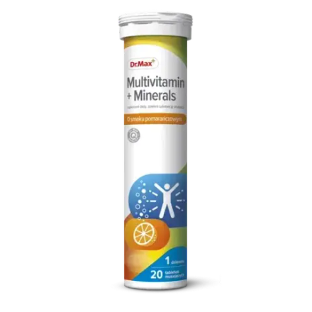 Dr.Max Мультивитамины + Минералы - 20 шипучих таблеток с апельсиновым вкусом