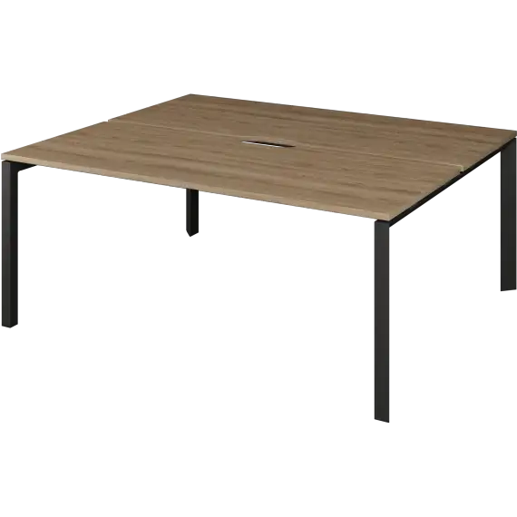 Бенч двойной на 2 рабочих места на металлокаркасе НТМП.П.Б2-180  1800x1496x750 Аргентум-МП