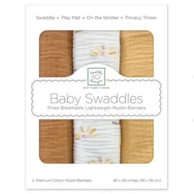 SwaddleDesigns SDM-1043WSD Набор пеленок муслин 3 шт. - set of 3 - Bohemian Happiness - featuring Watercolor Sunny Days