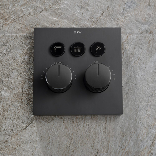 Душевой комплект Black&White Universe U7567GM 1 режим, темно-серый